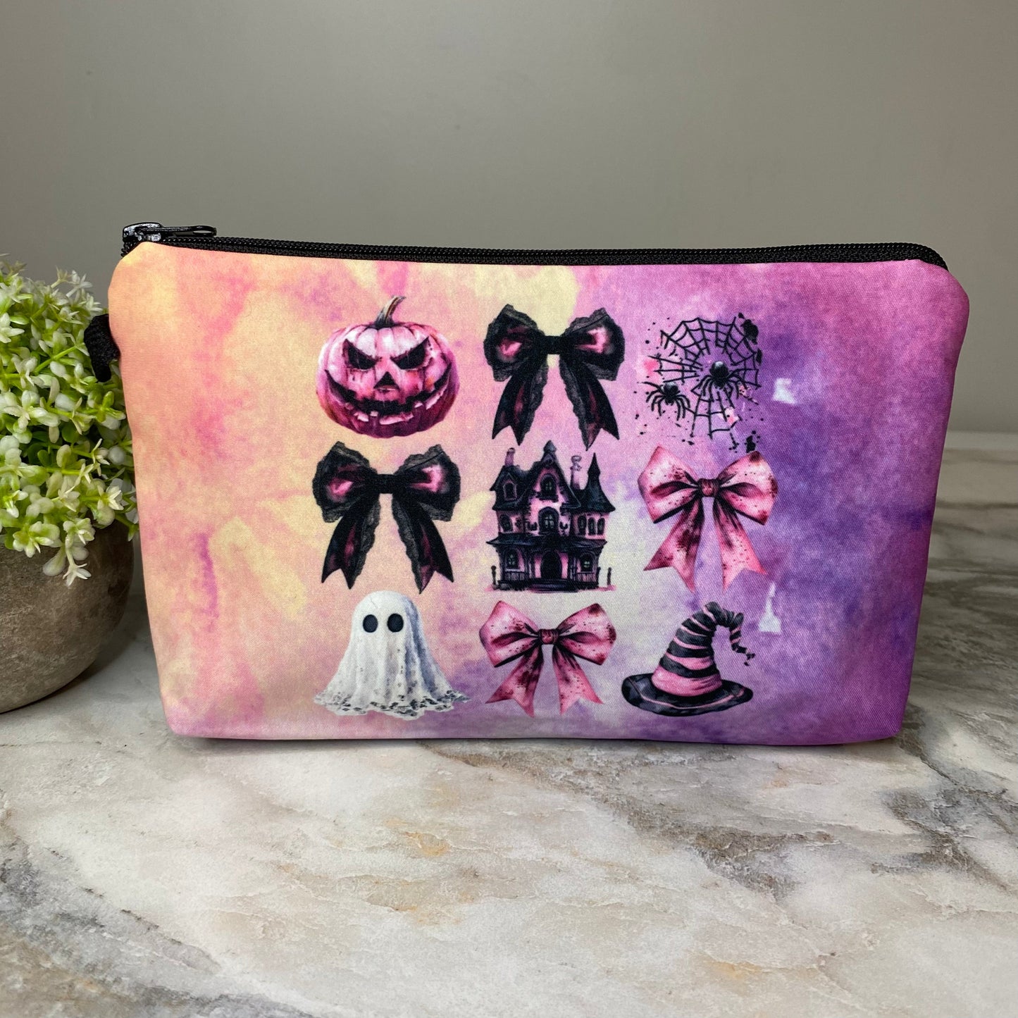 Pouch - Halloween Things Purple Black