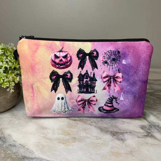 Pouch - Halloween Things Purple Black