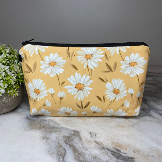 Pouch - Daisies on Yellow