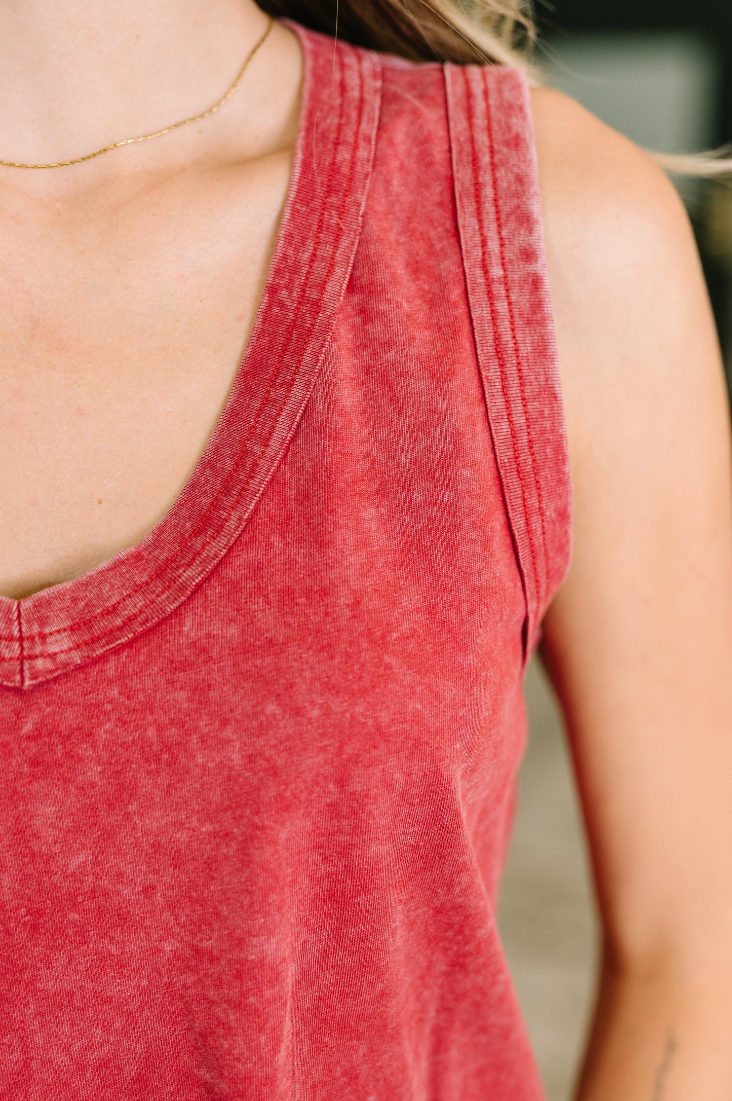 Get it Right V-Neck Mineral Wash Tank