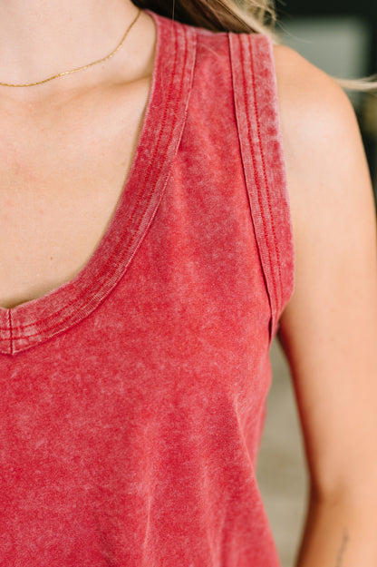 Get it Right V-Neck Mineral Wash Tank