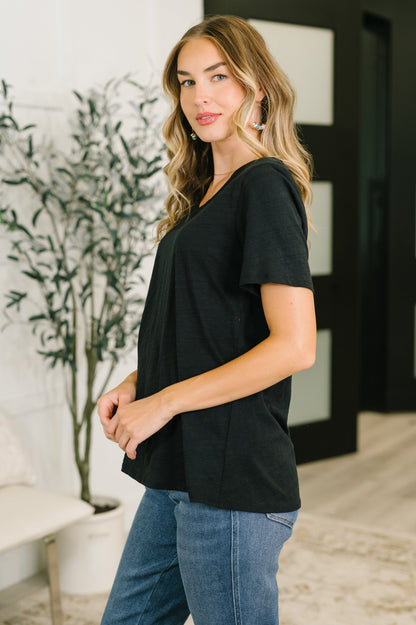 I Don't Have to Choose V-Neck Tee in Black
