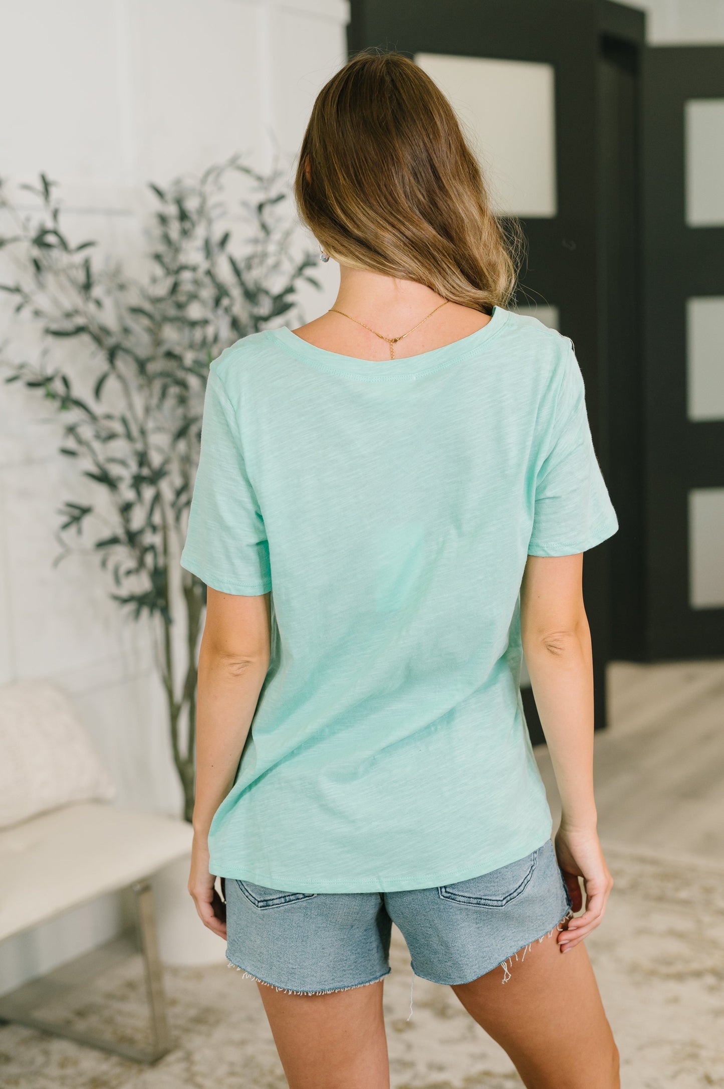 I Don't Have to Choose V-Neck Tee in Mint
