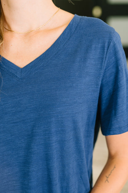 I Don't Have to Choose V-Neck Tee in Navy