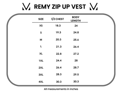 Remy Zip Up Vest - Black