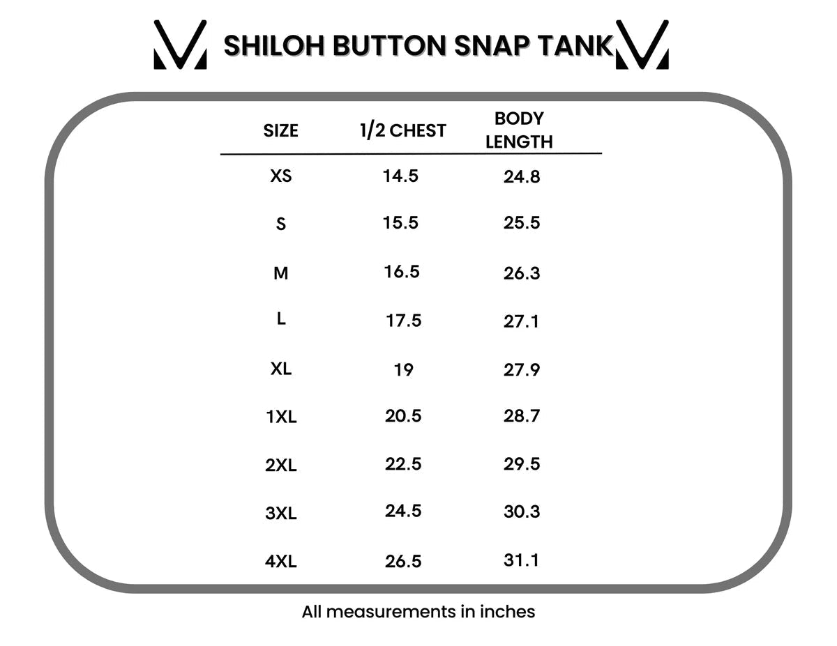 Shiloh Button Snap Tank - Ocean Blue