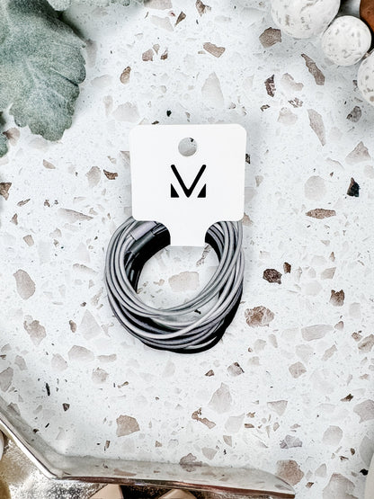 Black and Grey Hair Tie Sets FINAL SALE