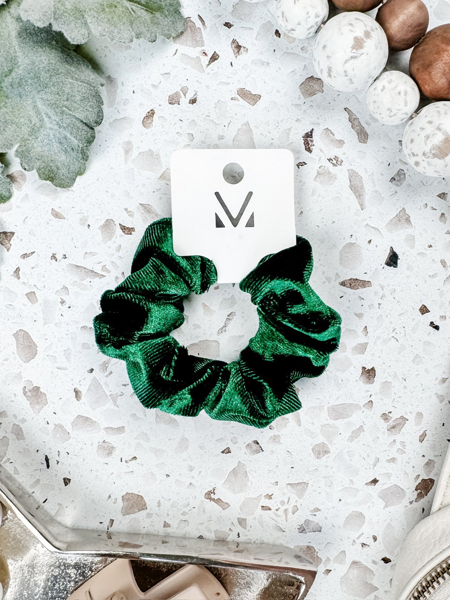 Velvet Scrunchie - Green