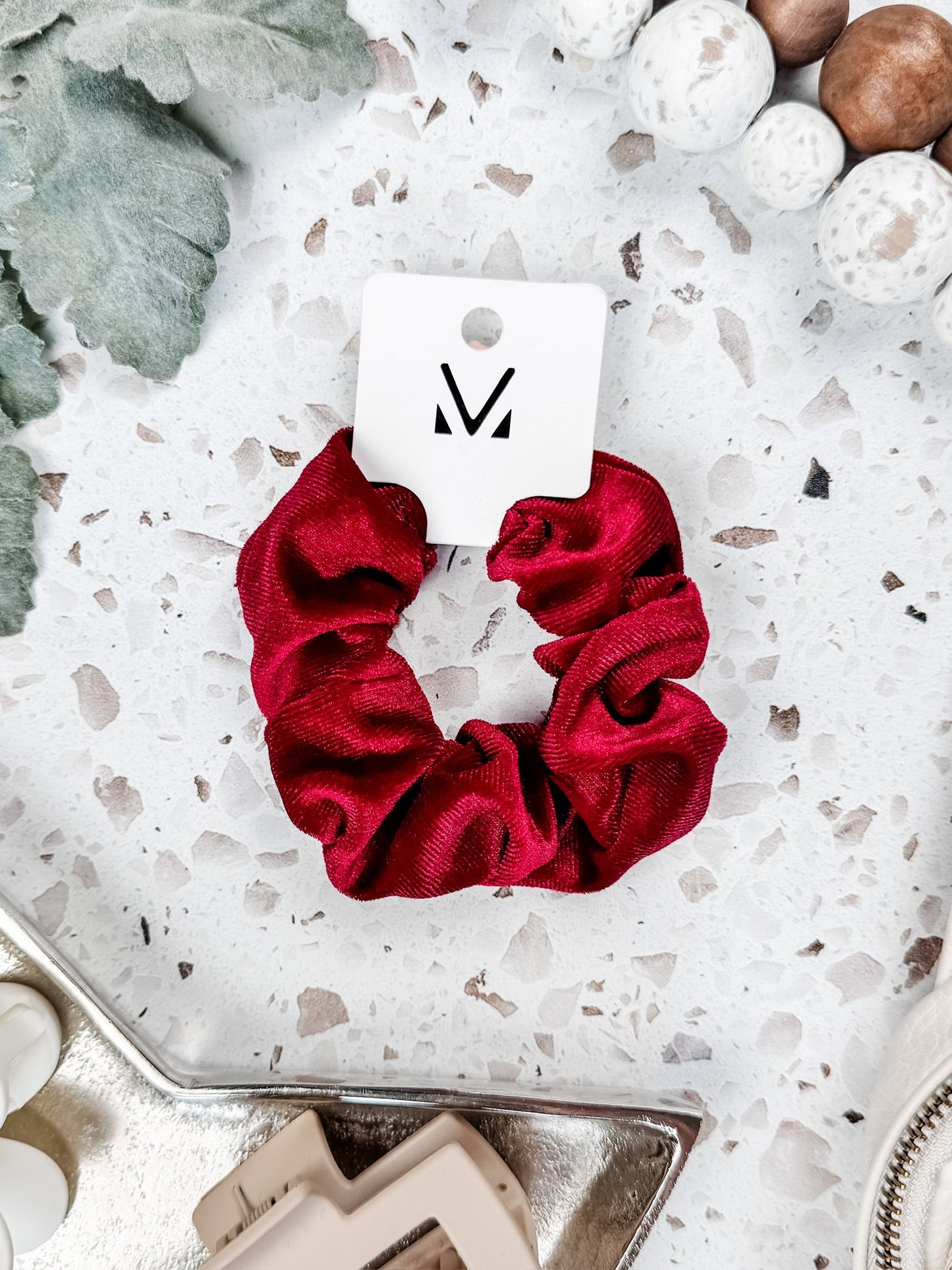 Velvet Scrunchie - Red