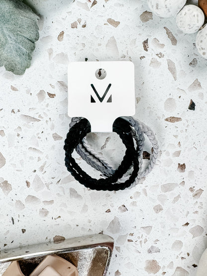 Black and Grey Hair Tie Sets FINAL SALE
