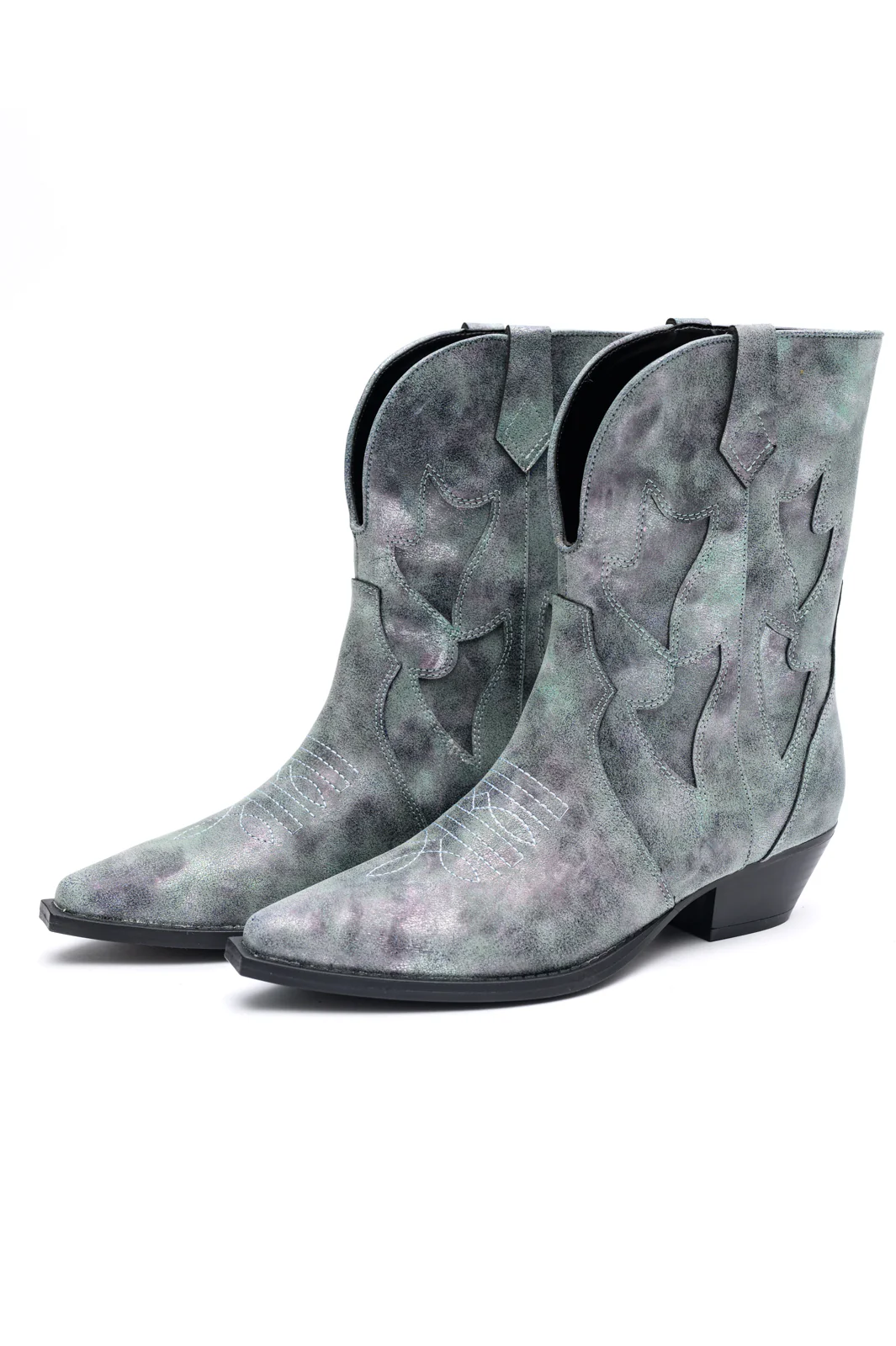 Jersey Metallic Boot in Blue