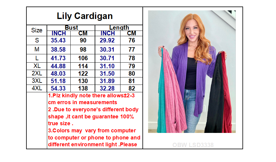 Lily Cardigan with Thumbhole