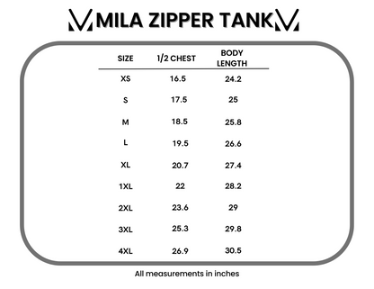 Mila Zipper Tank - Teal Tie Dye