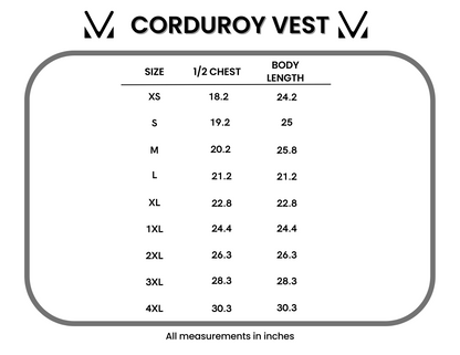 Corduroy Vest - Chestnut