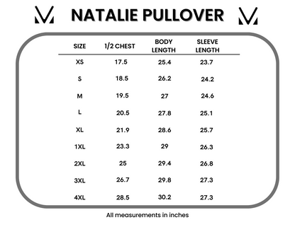 Natalie Pullover - Checkered Bats and Purple