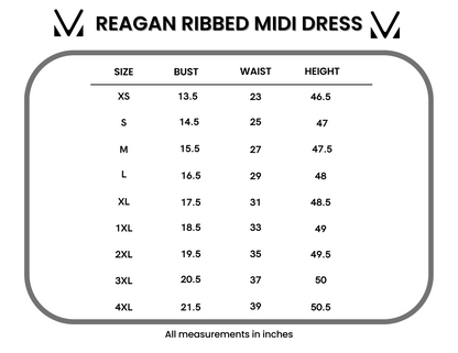 Reagan Ribbed Midi Dress - Mocha