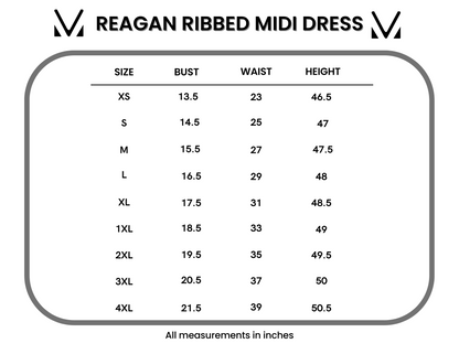 Reagan Ribbed Midi Dress - Sand and Rust Floral
