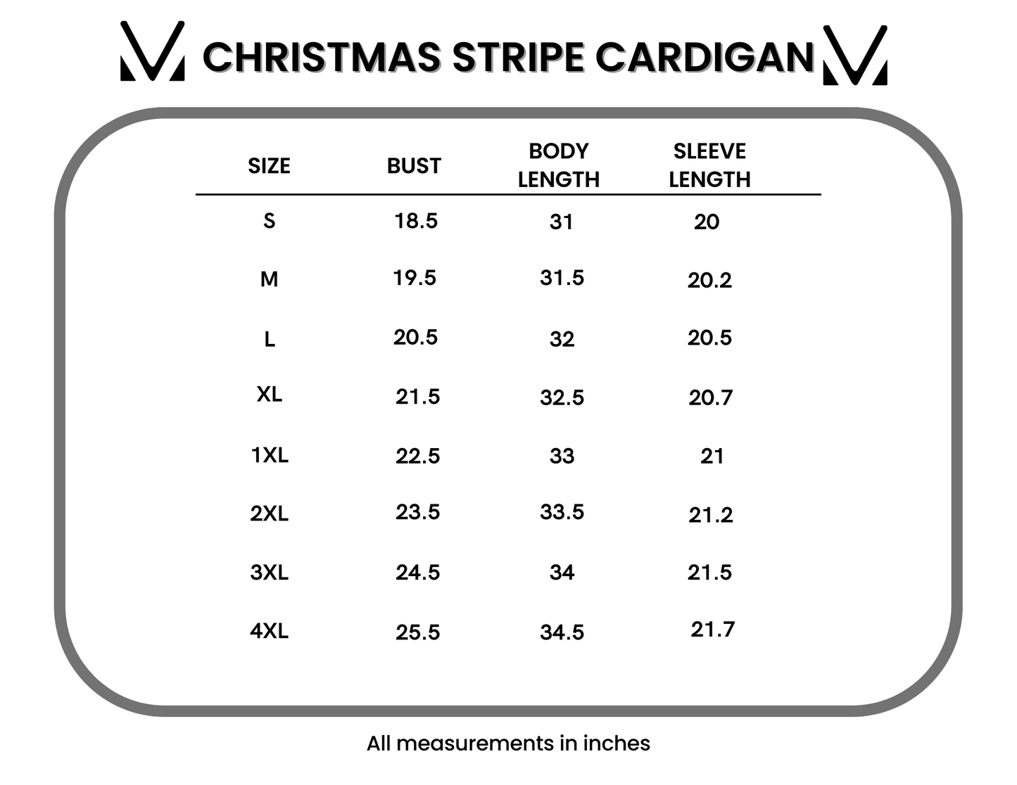 Christmas Stripe Cardigan