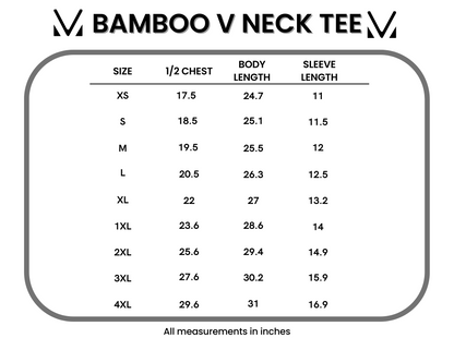 Bamboo V Neck Tee - Black FINAL SALE