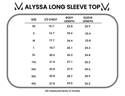 Alyssa Long Sleeve Top - Wildflower Gardens