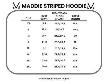 Maddie Striped Hoodie - Pumpkin Spice