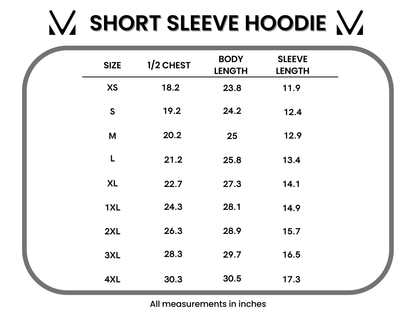 Short Sleeve Hoodie - Neon Palm Trees