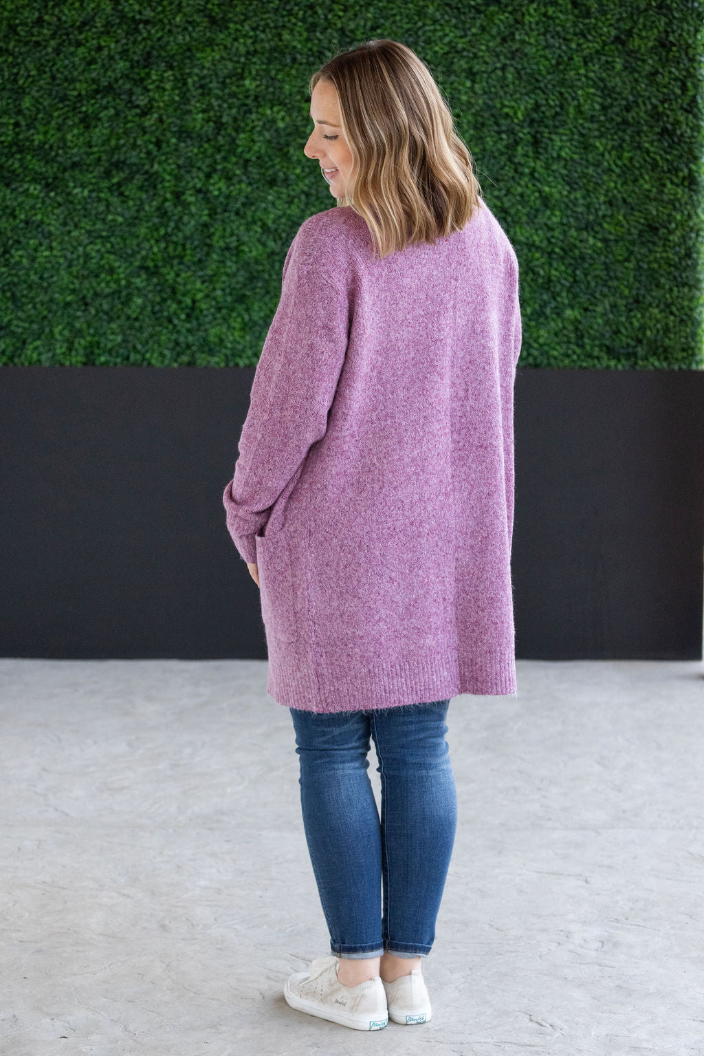 Madison Cozy Cardigan - Frosted Berry