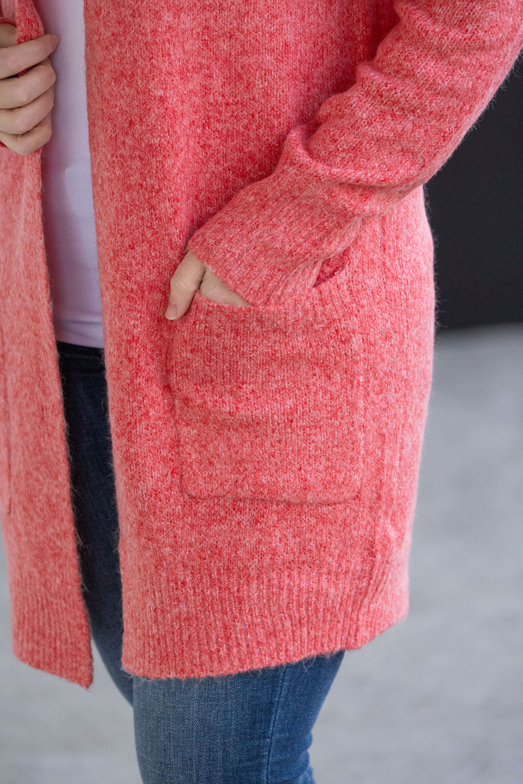 Madison Cozy Cardigan - Cherry Blush