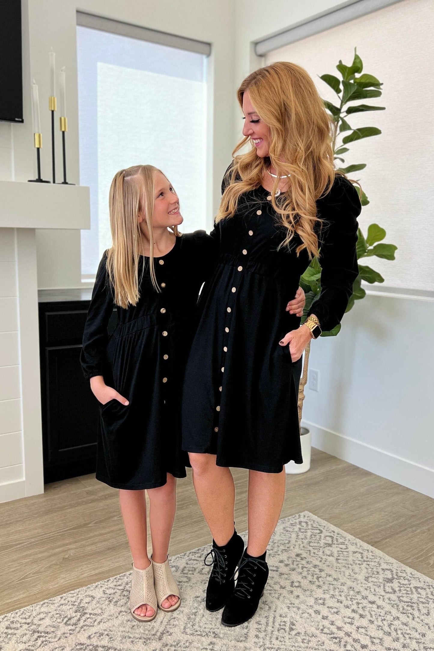 Matching Bailey Button Dress-#3-Black