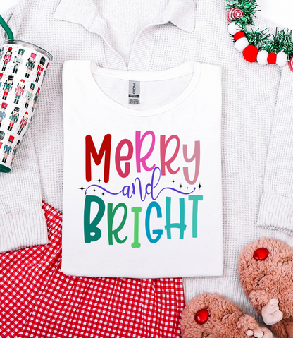 Merry and Bright Graphic Tee and Sweatshirt