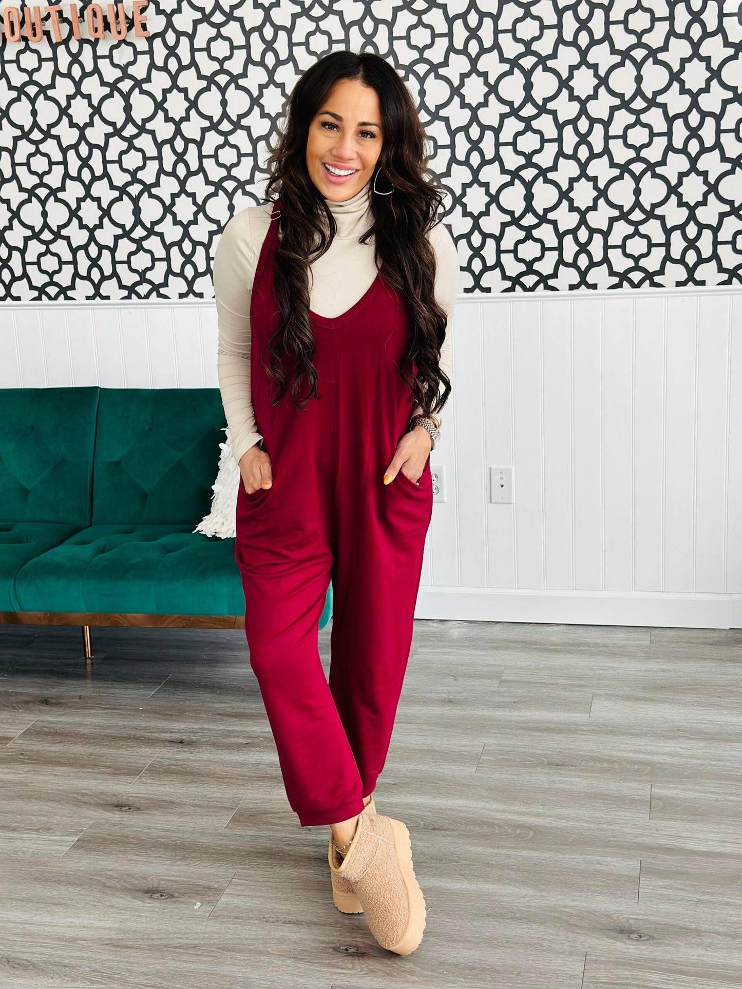 Becky Romper-#5-Burgundy