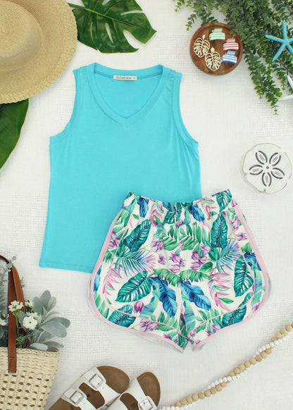 Noelle Tank - Aqua