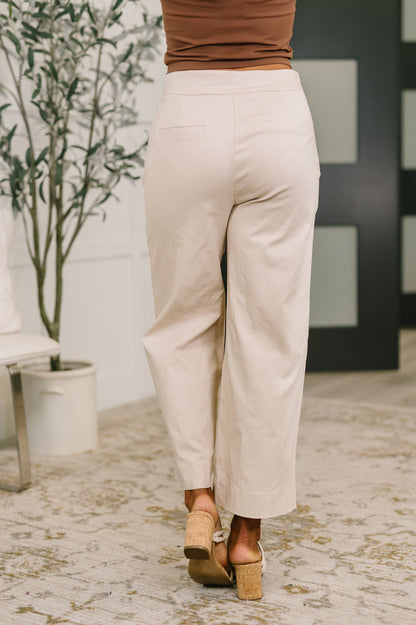 Only Pair High Waisted Wide Leg Bottoms in Linen