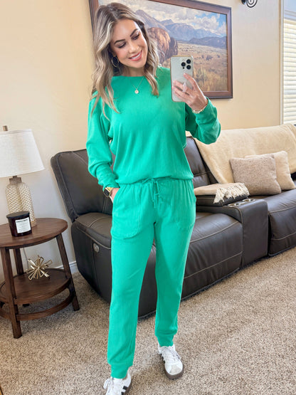Corrine Joggers - Emerald