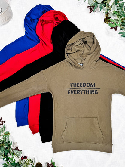 Corrine Embroidered Hoodie - Freedom Over Everything