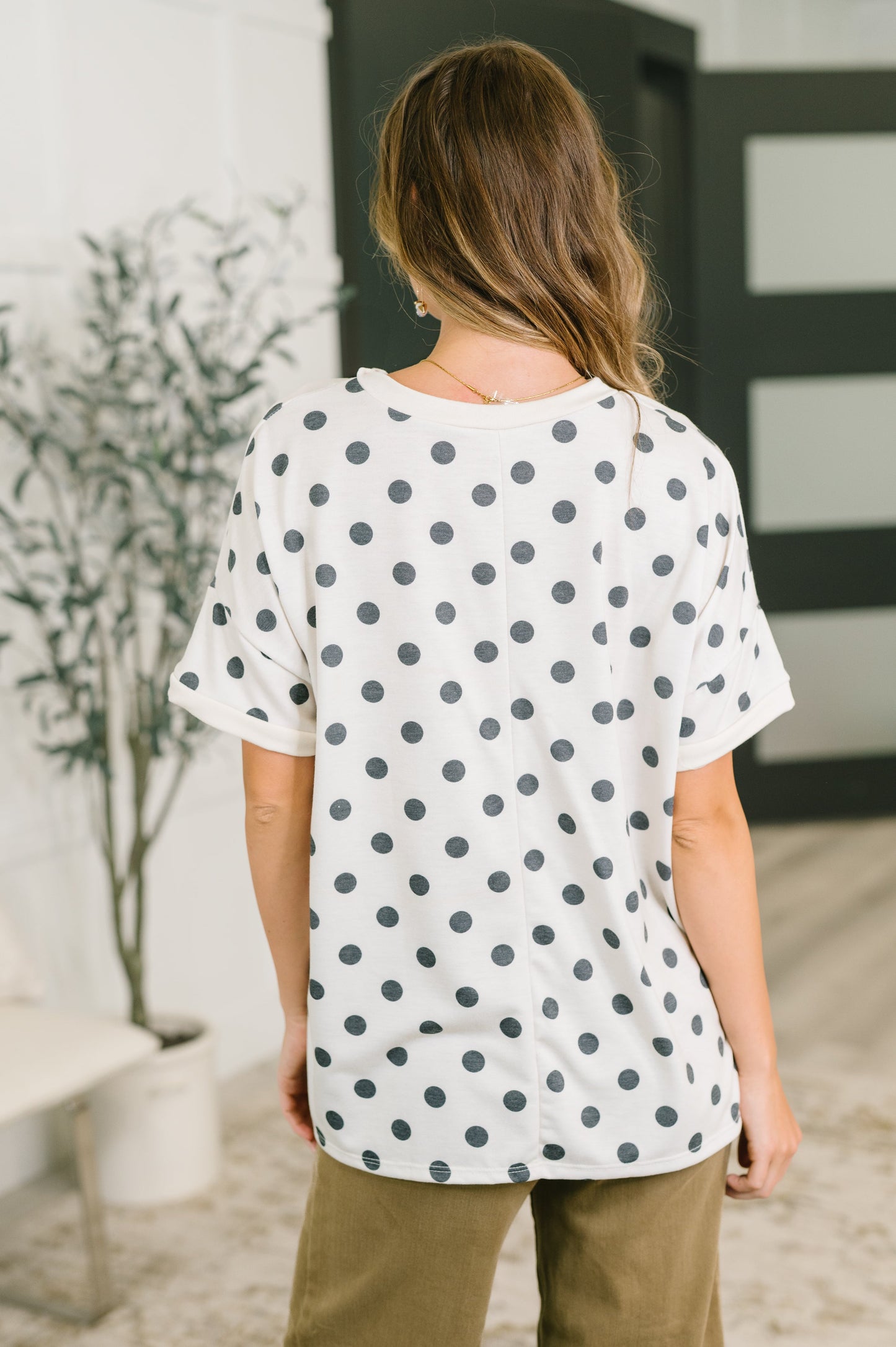 Pretty in Polka Oversized Drop Shoulder Tee