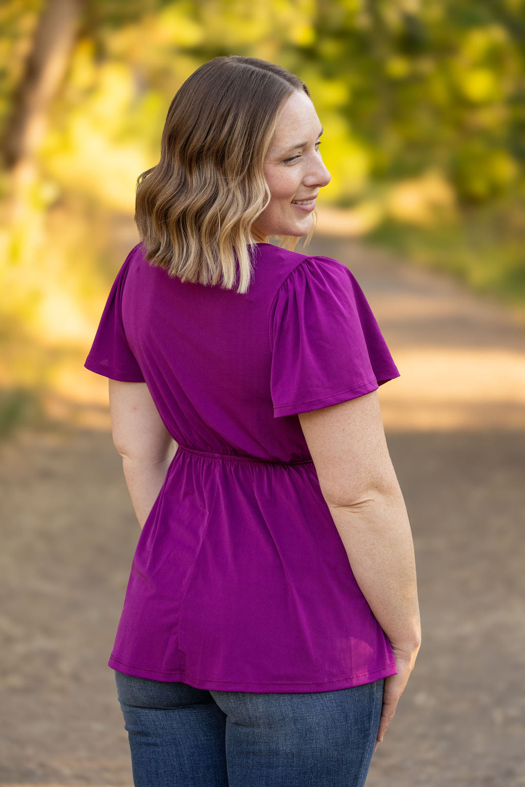 Emery Ruffle Top - Purple