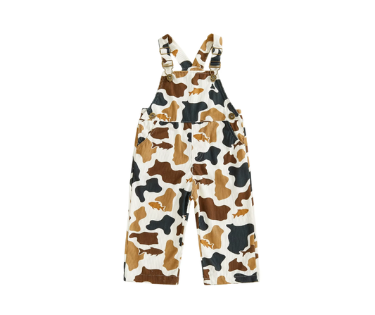 Neutral Camo Fish Overalls-PREORDER