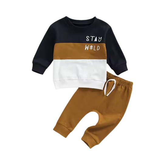 Stay Wild Stripe Lounge Set-PREORDER