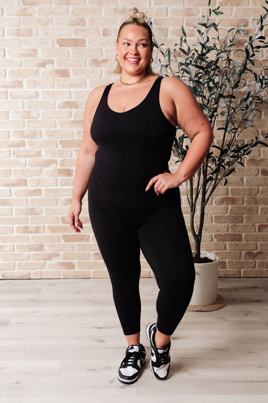 Way to Push Active Bodysuit in Black