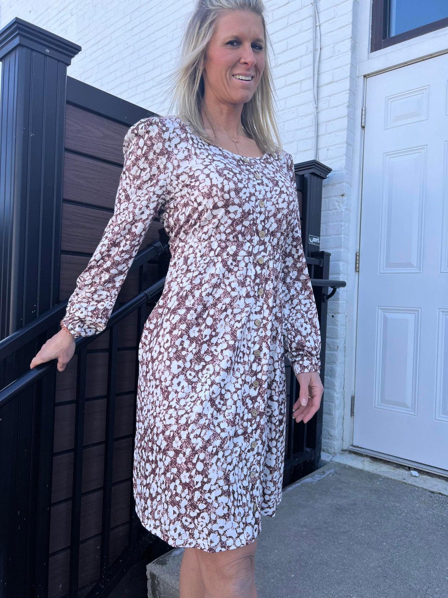 Matching Bailey Button Dress-#1-Winter Ditsy