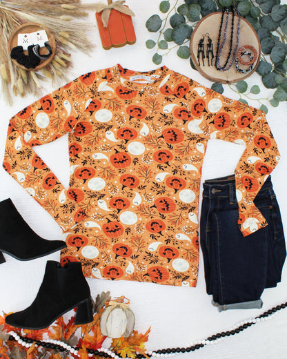 Blair Long Sleeve Top - Spooky Autumn