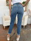 Judy Blue Full Size Cuffed Hem Low Waist Slim Jeans
