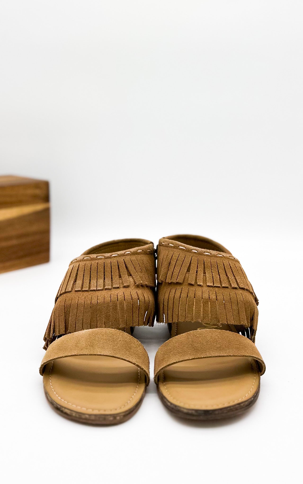 Fringe Star Sandal in Tan