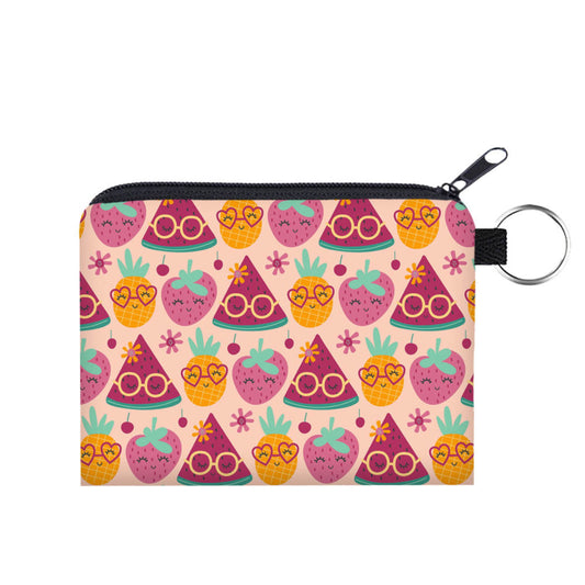 Card & Coin Pouch - Watermelon Strawberry Pineapple Glasses