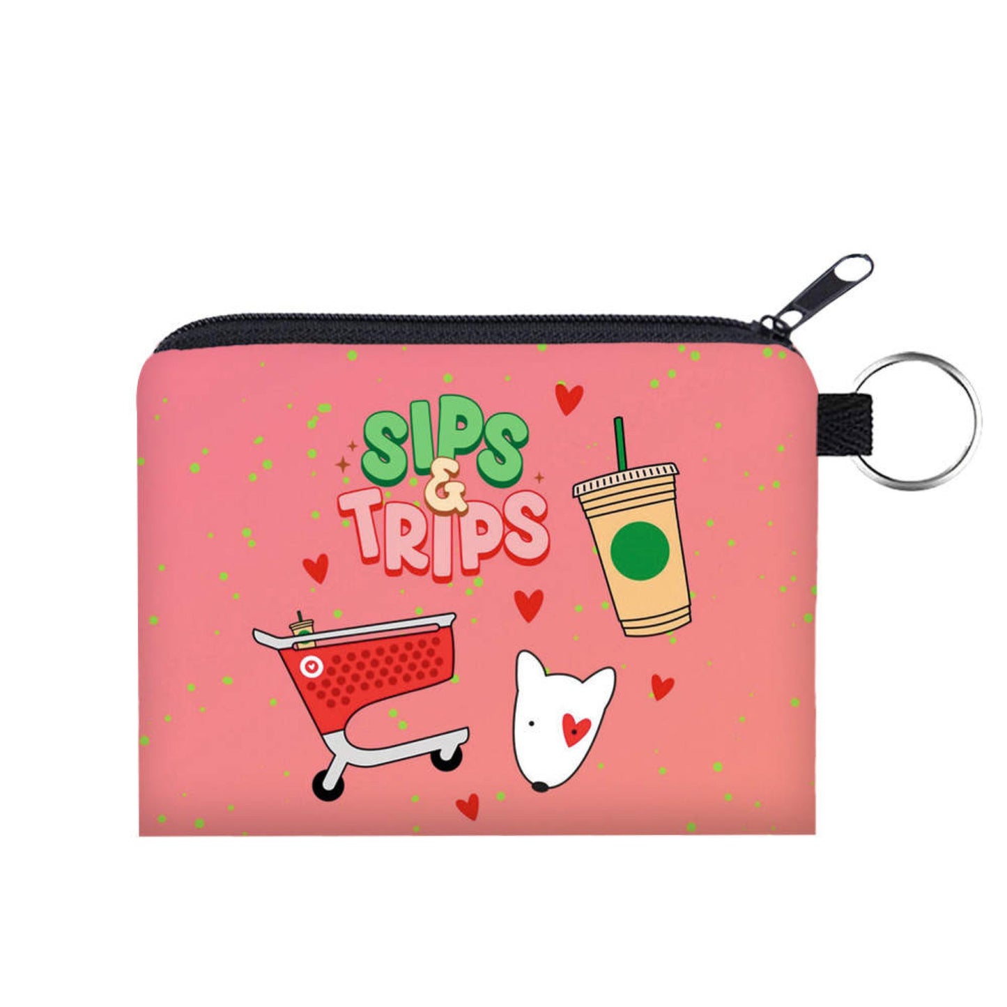 Card & Coin Pouch - Sips & Trips