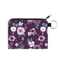 Card & Coin Pouch - Floral Purple