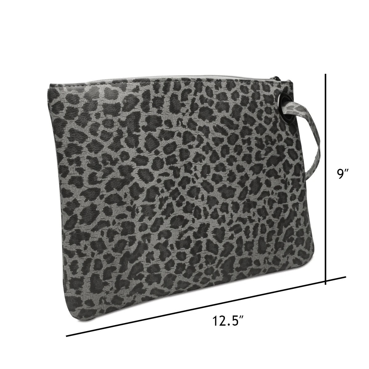 Clutch - Oversized Faux Leather with Wrist Loop