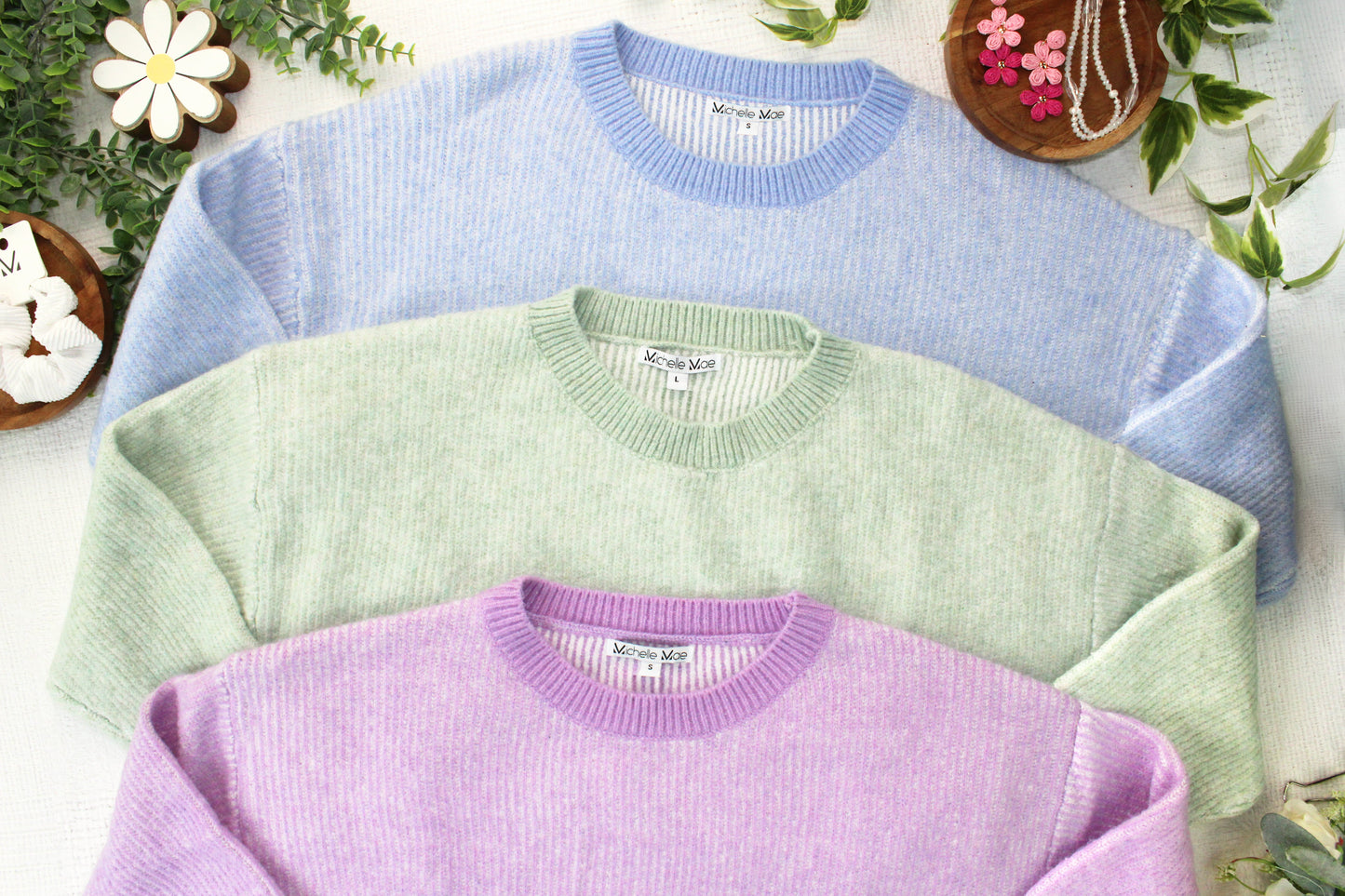 Josie Cozy Crew Sweater - Lavender