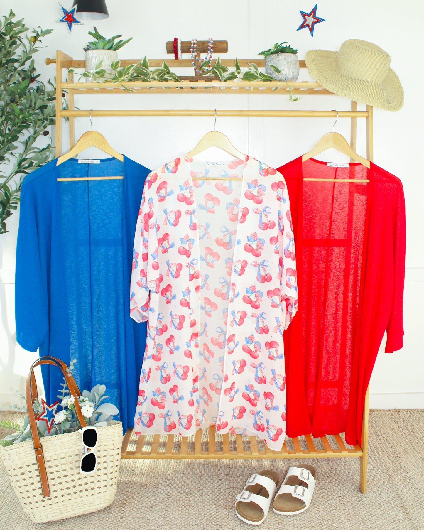 Ellie Cover-Up Kimono - Red